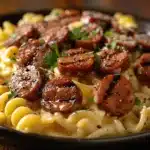 Cajun smoked sausage Alfredo pasta - featured image