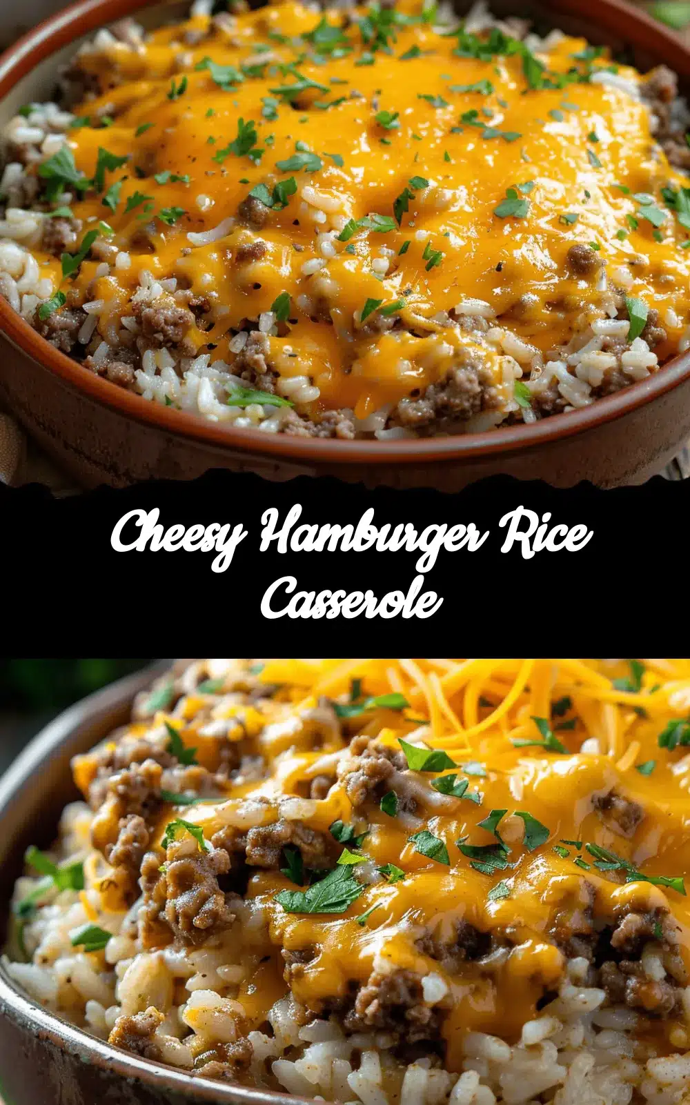 cheesy hamburger rice casserole recipe