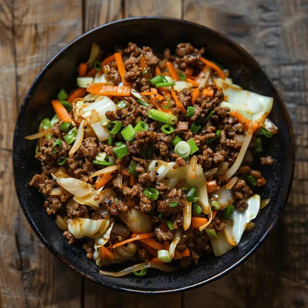Chinese Ground Beef Stir-Fry preparation steps