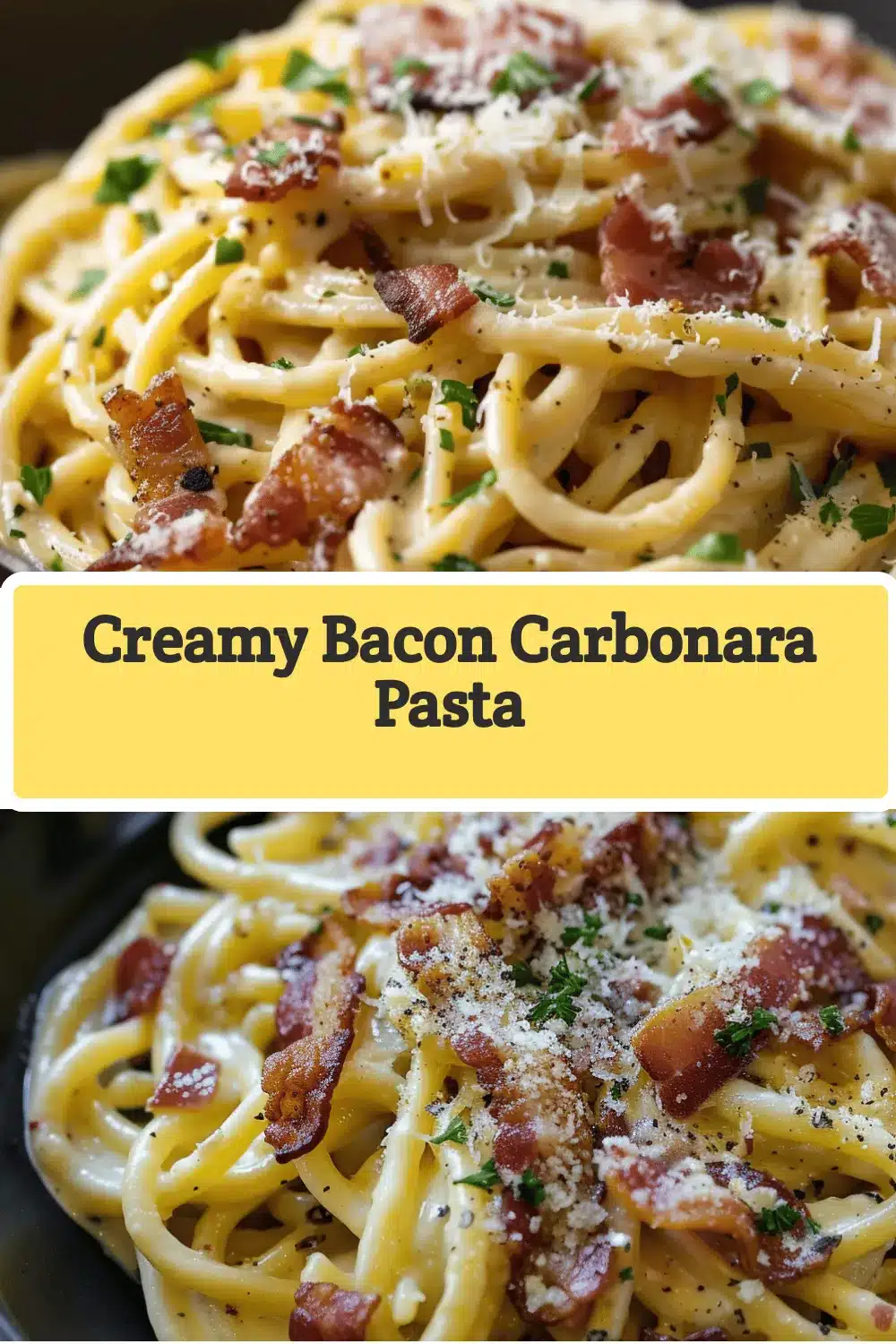 creamy bacon carbonara pasta recipe