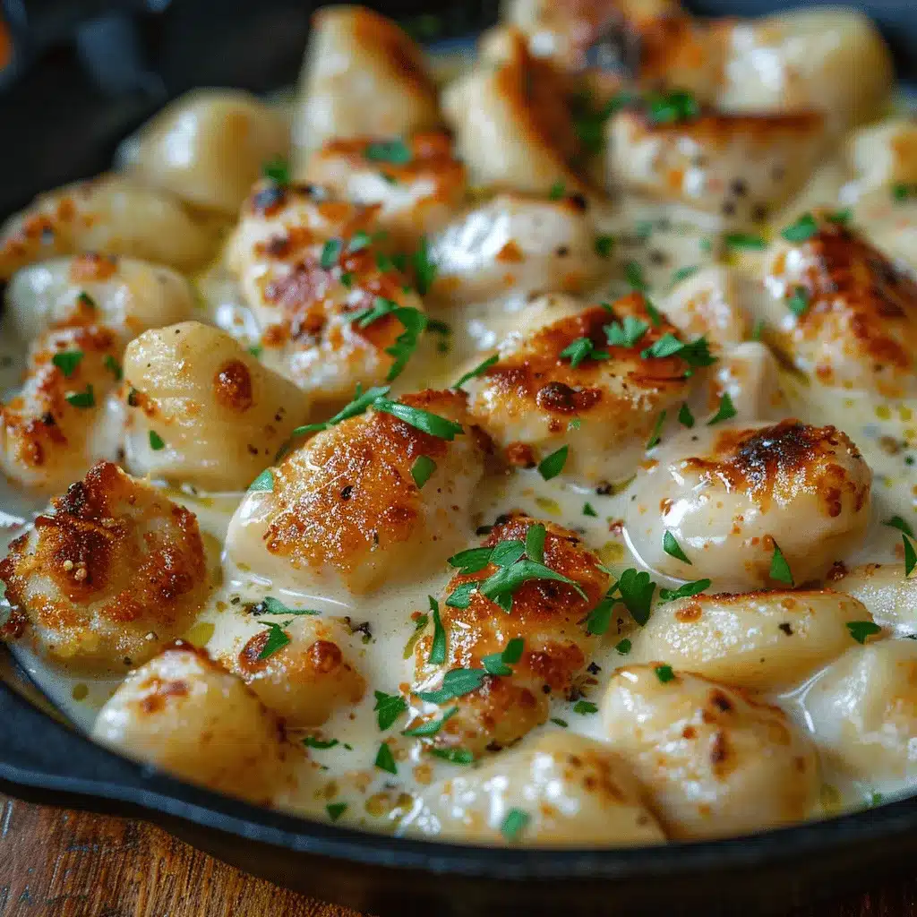 creamy garlic chicken gnocchi preparation steps