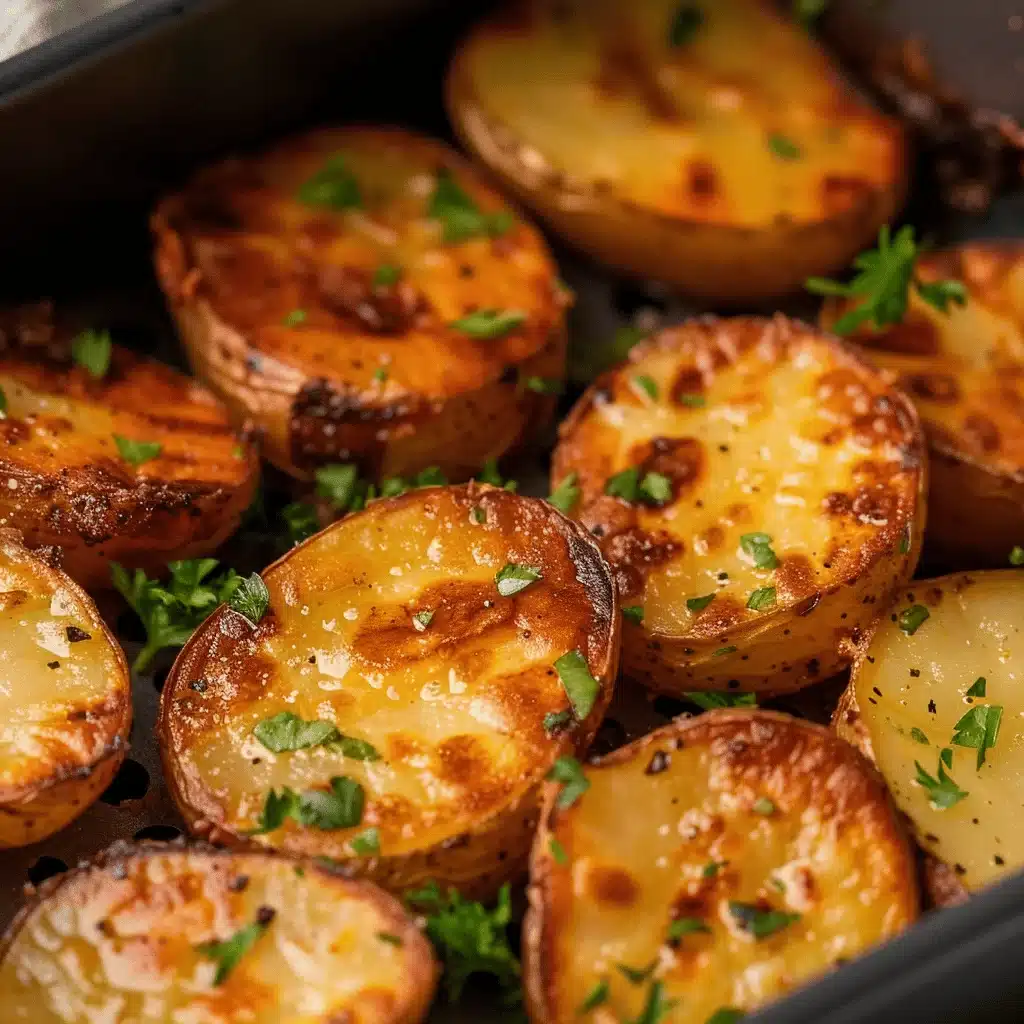 crispy air fryer sliced potatoes - featured image