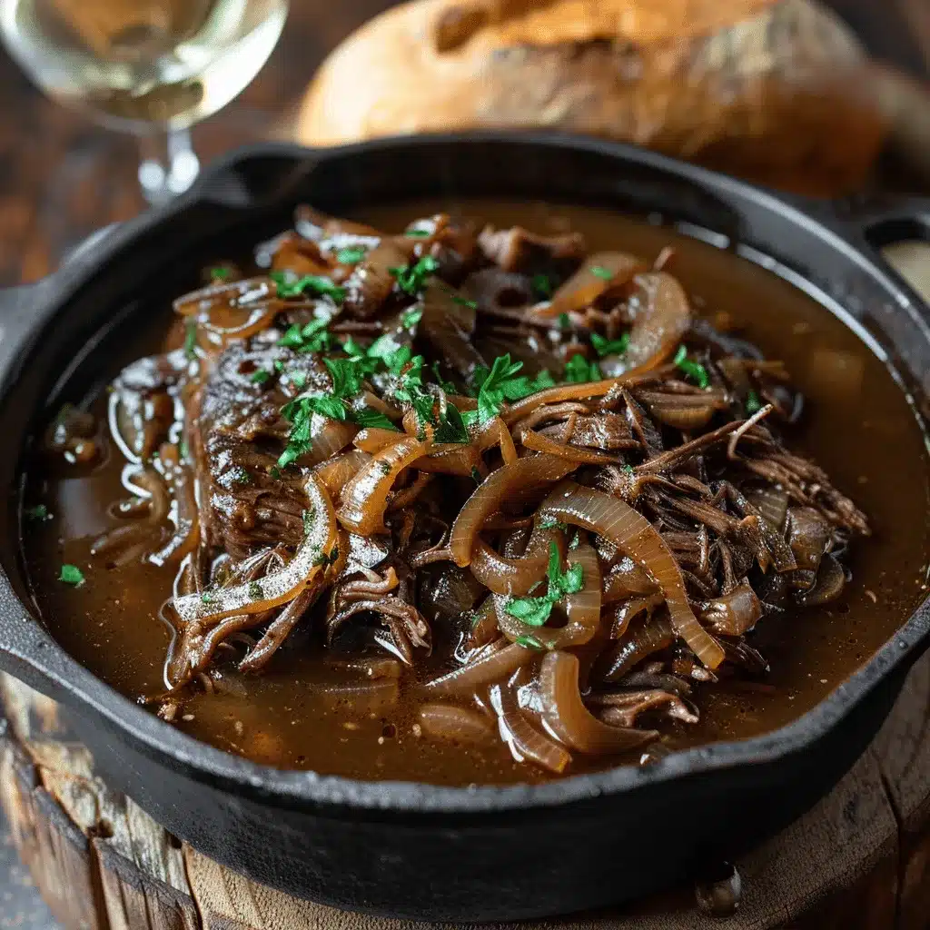 French onion pot roast preparation steps
