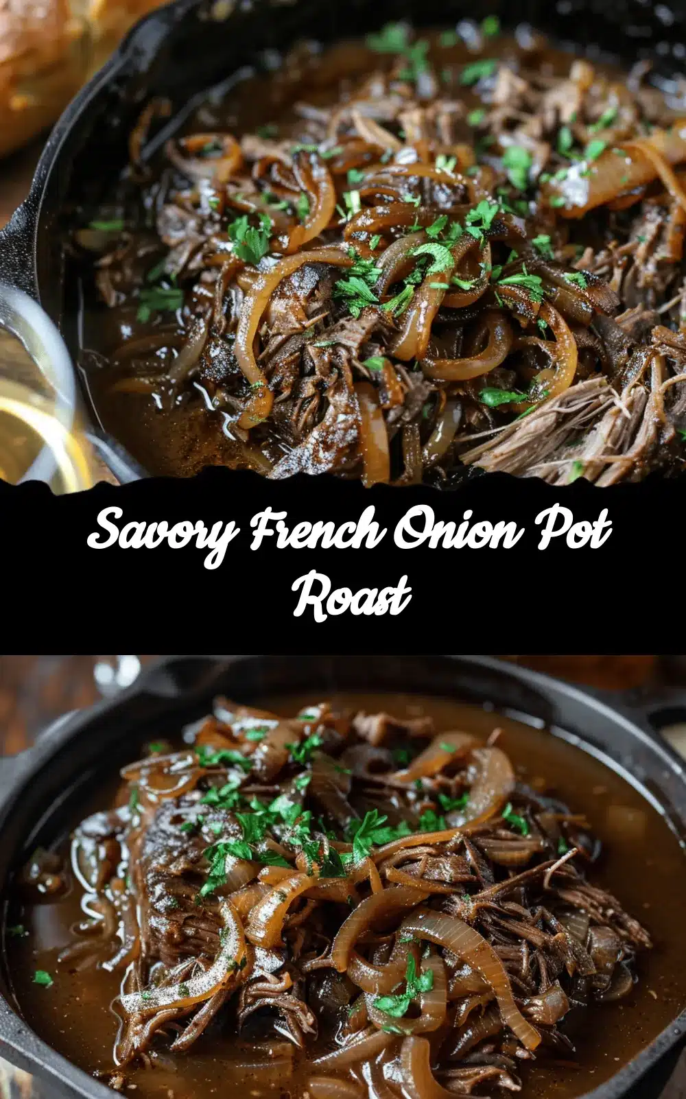 French onion pot roast recipe