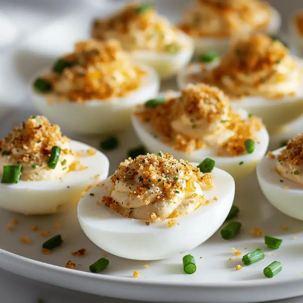 Garlic Parmesan Deviled Eggs preparation steps