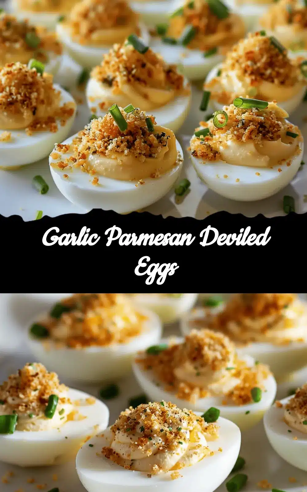 Garlic Parmesan Deviled Eggs recipe