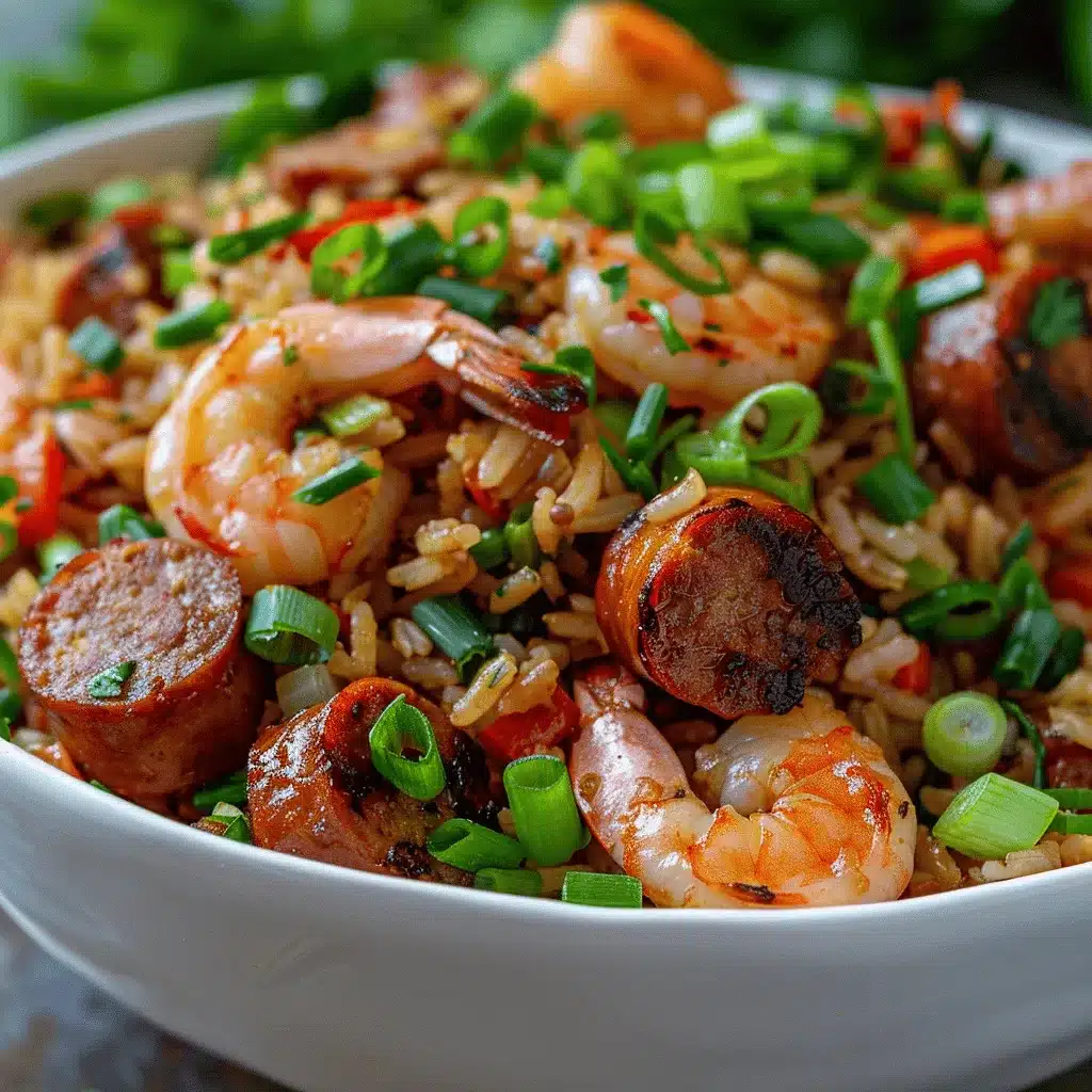 shrimp and sausage dirty rice preparation steps