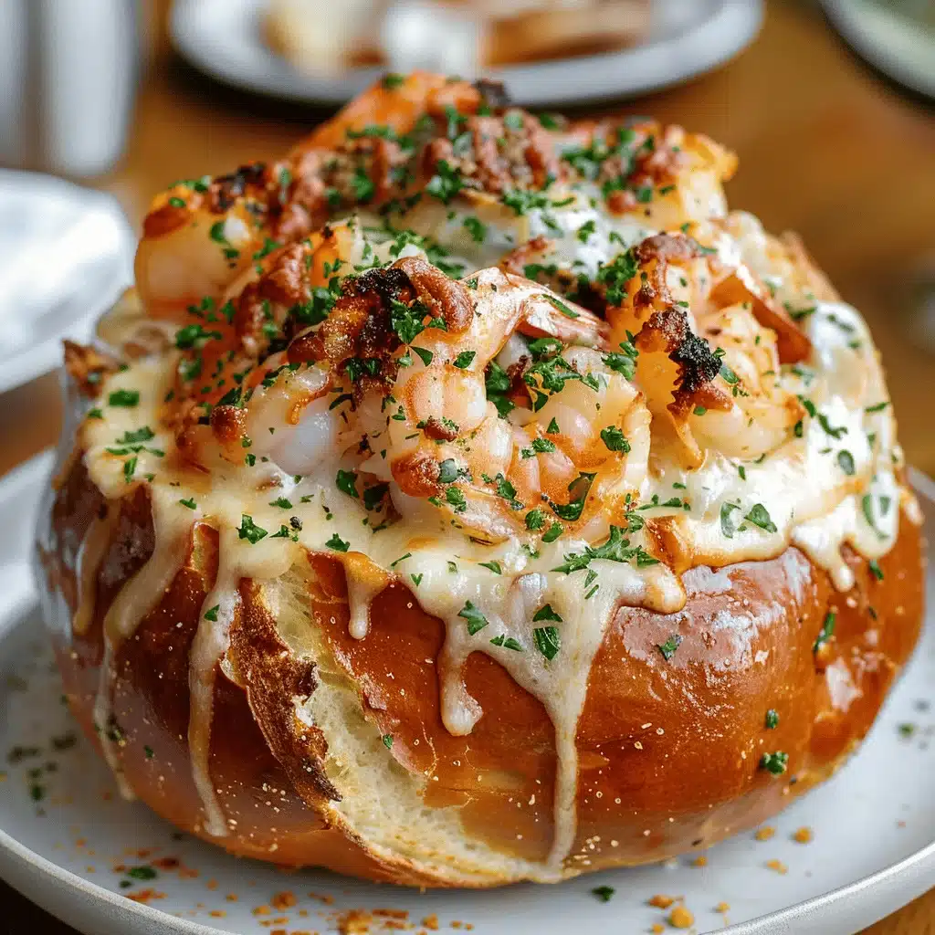 stuffed seafood bread bowl - featured image