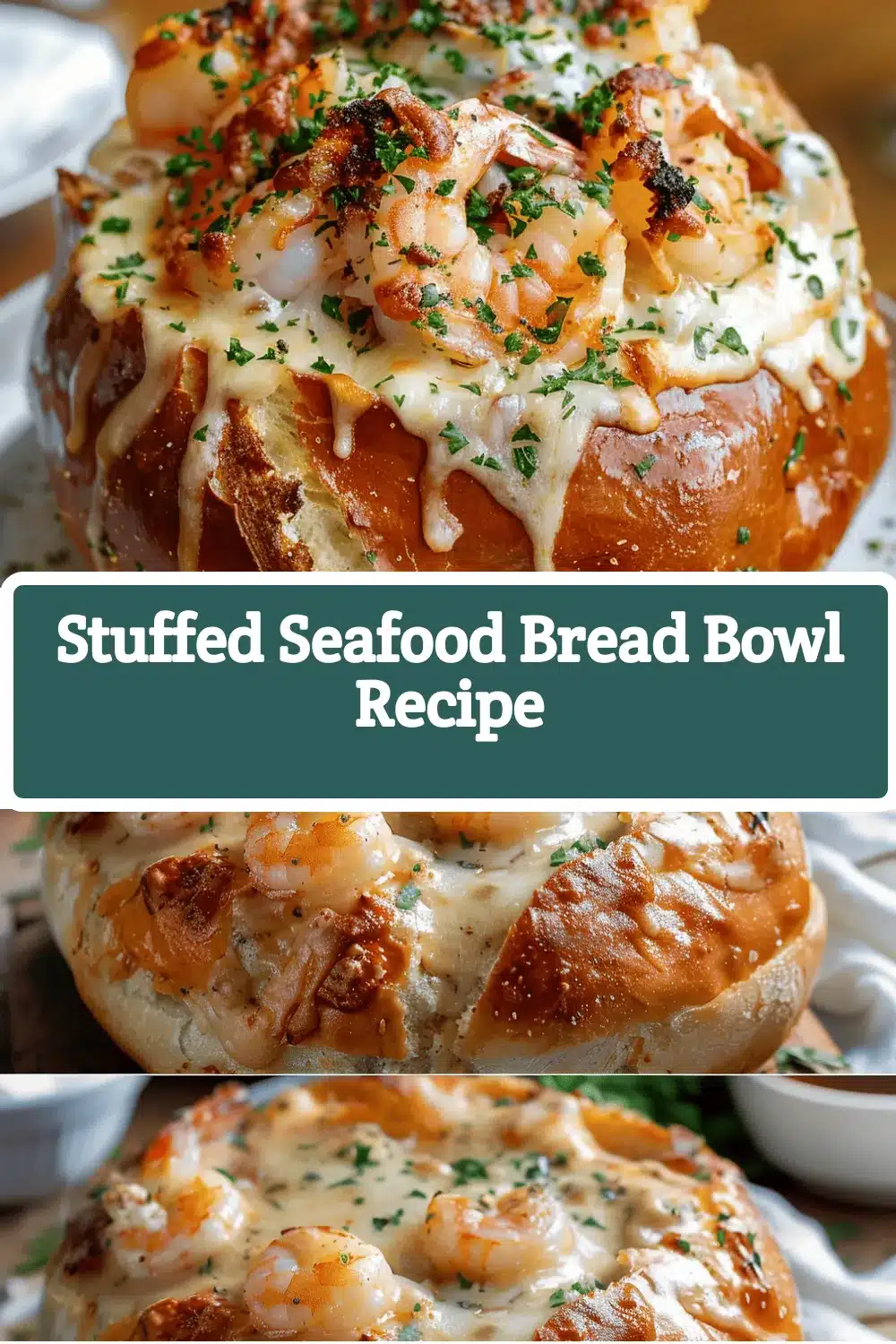 stuffed seafood bread bowl recipe