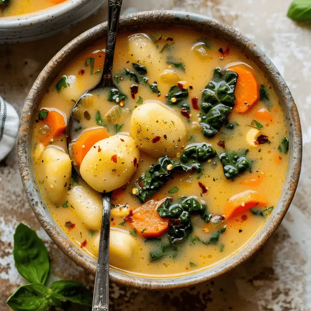 Tuscan vegan gnocchi soup preparation steps