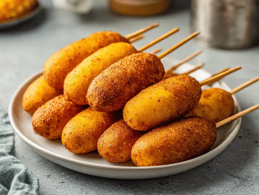 air fryer mini corn dogs - featured image