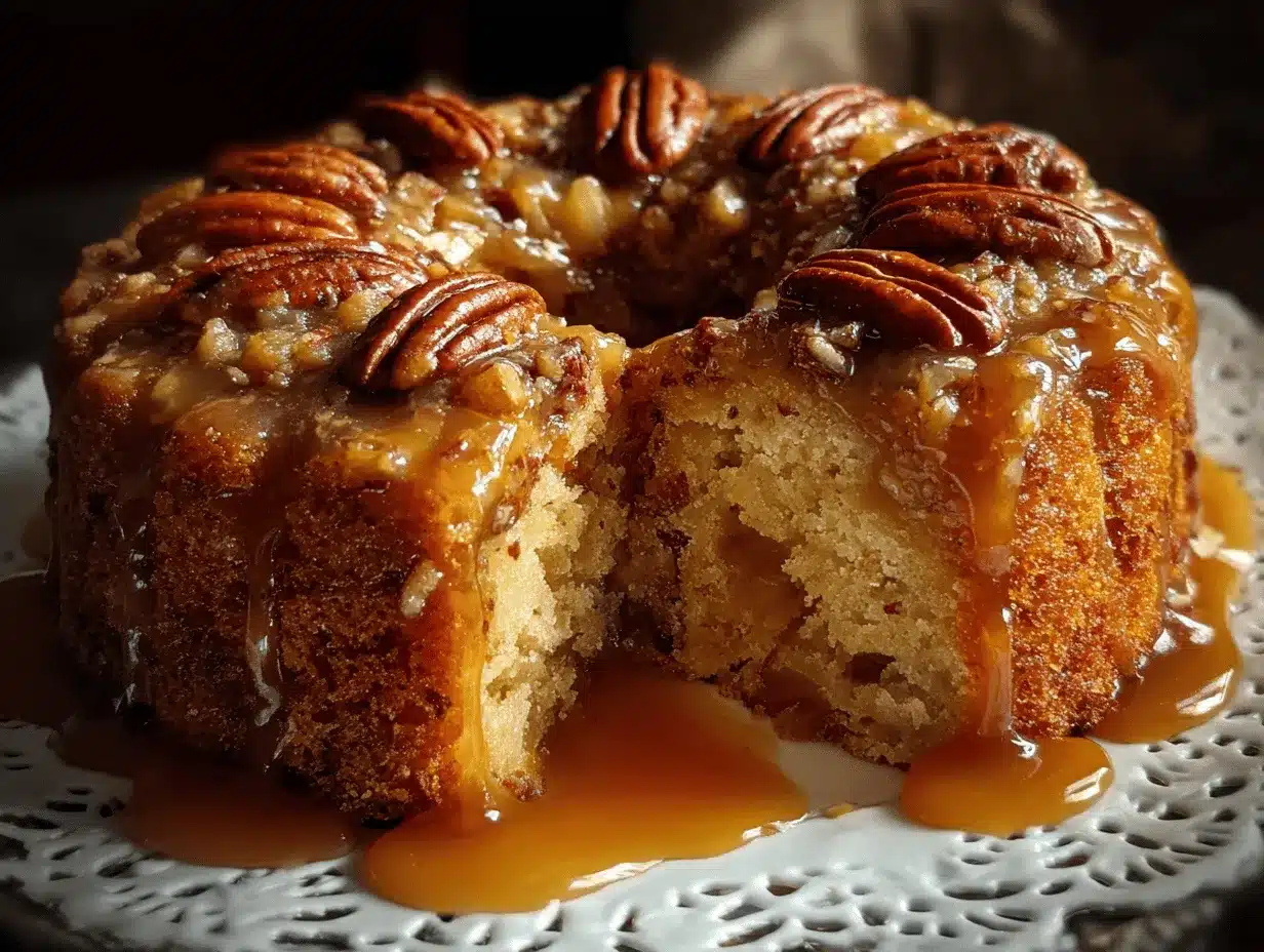 apple pecan cake preparation steps