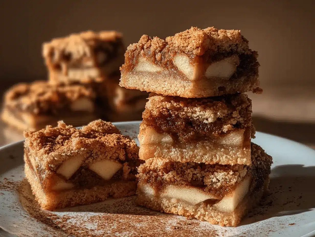 apple pie snickerdoodle cookie bars preparation steps