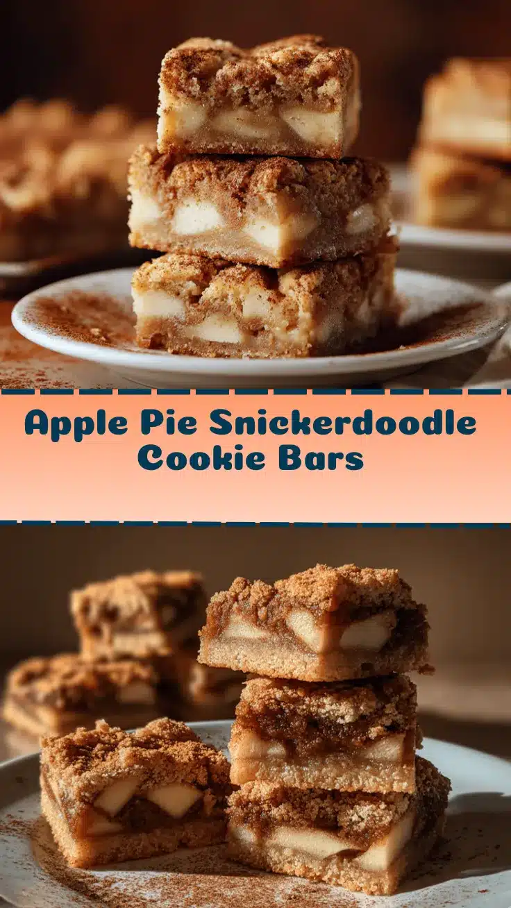 apple pie snickerdoodle cookie bars recipe