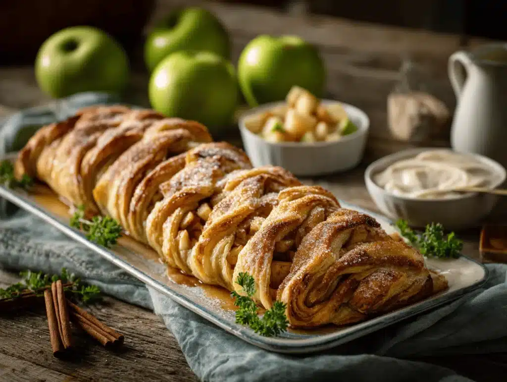 apple puff pastry braid - featured image