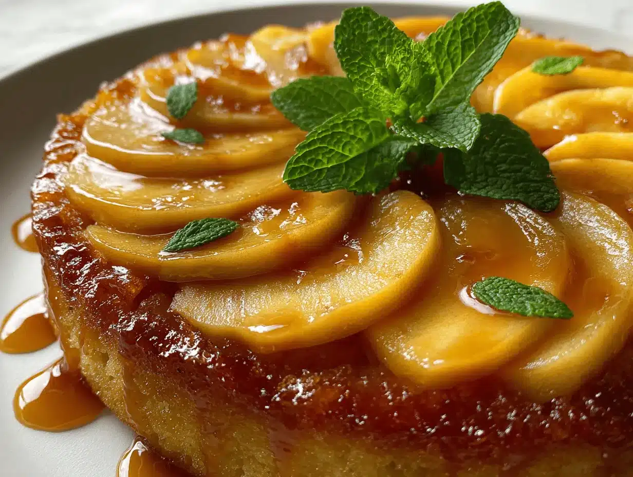 apple upside down cake preparation steps