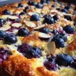 blueberry cottage cheese breakfast bake - featured image