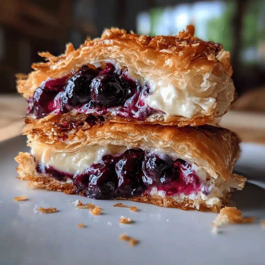 blueberry cream cheese puff pastry preparation steps