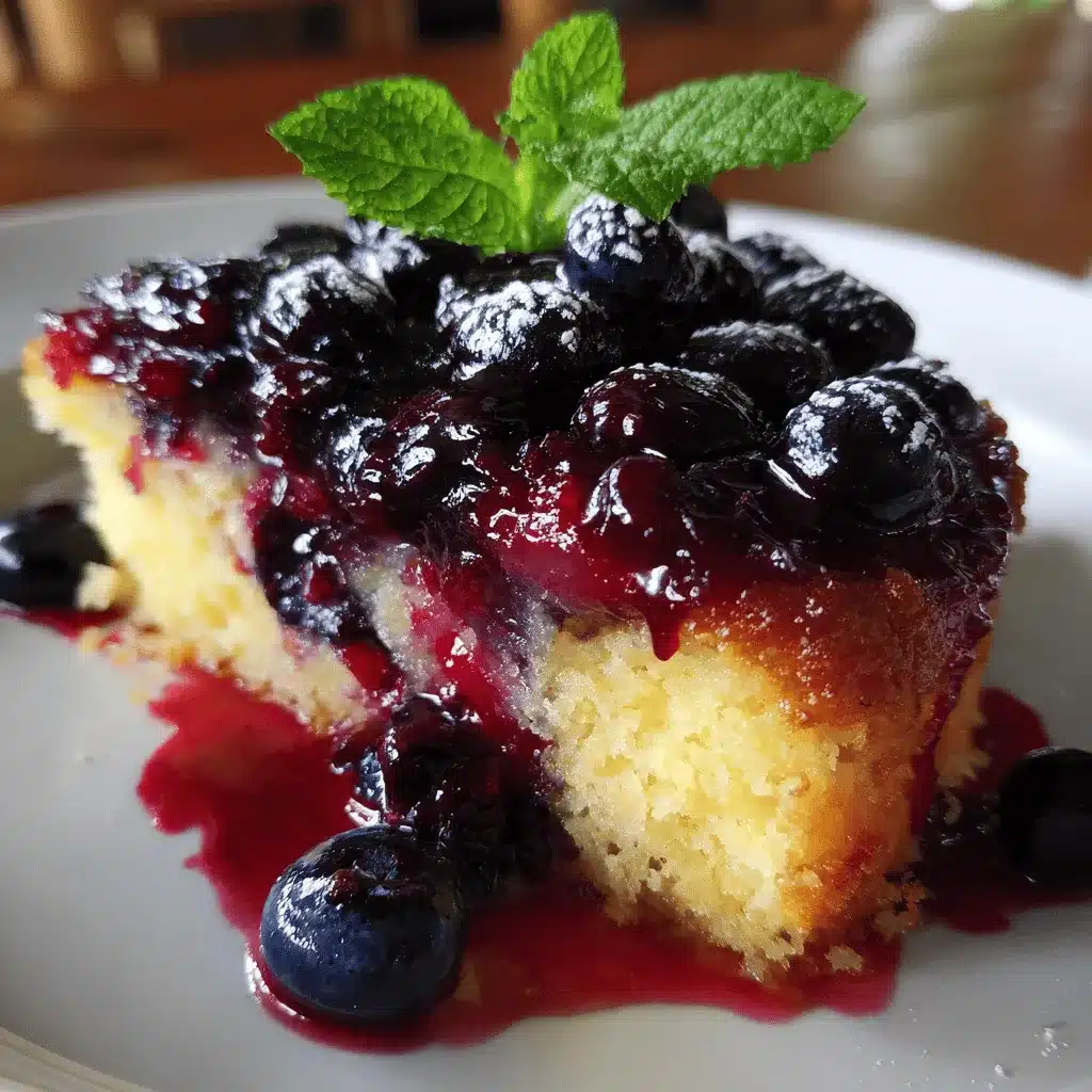 blueberry upside down cake preparation steps