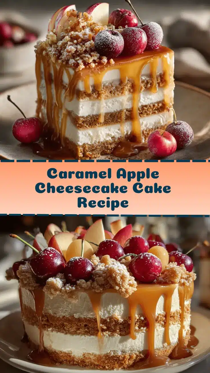 Caramel Apple Cheesecake Cake recipe