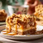 caramel apple crumb bars - featured image
