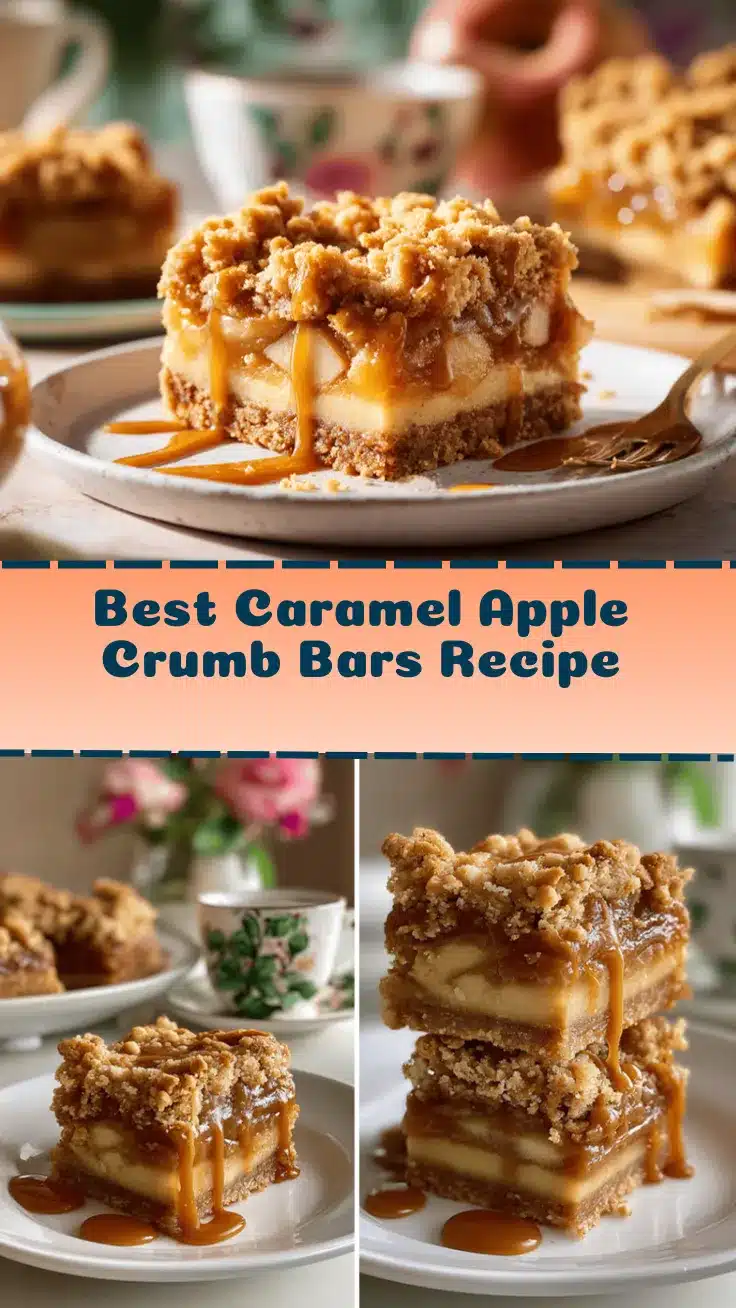 caramel apple crumb bars recipe