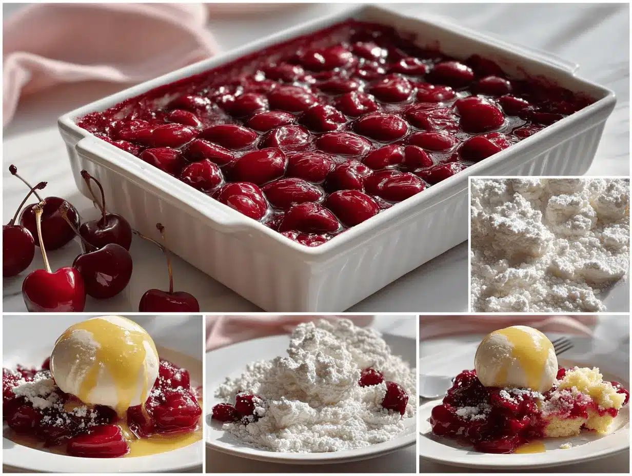 cherry dump cake preparation steps