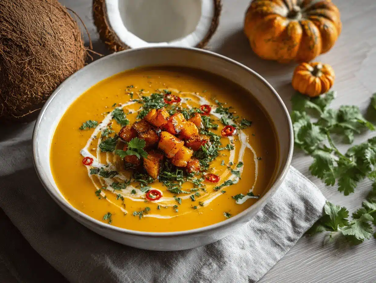 coconut curry pumpkin soup preparation steps