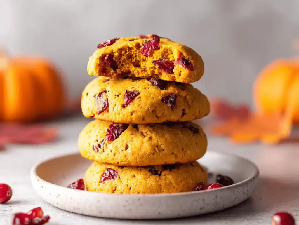 cranberry pumpkin cookies - featured image