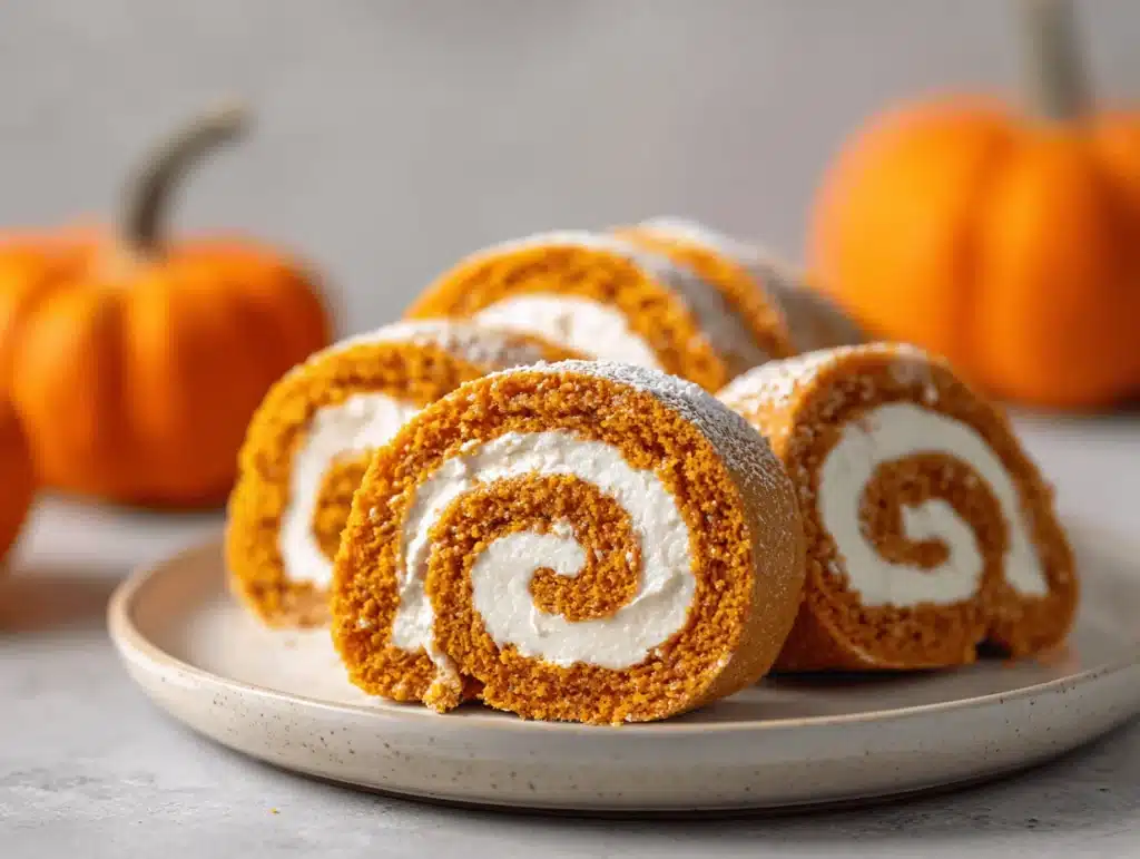 cream cheese pumpkin roll - featured image