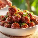 crockpot honey BBQ meatballs - featured image
