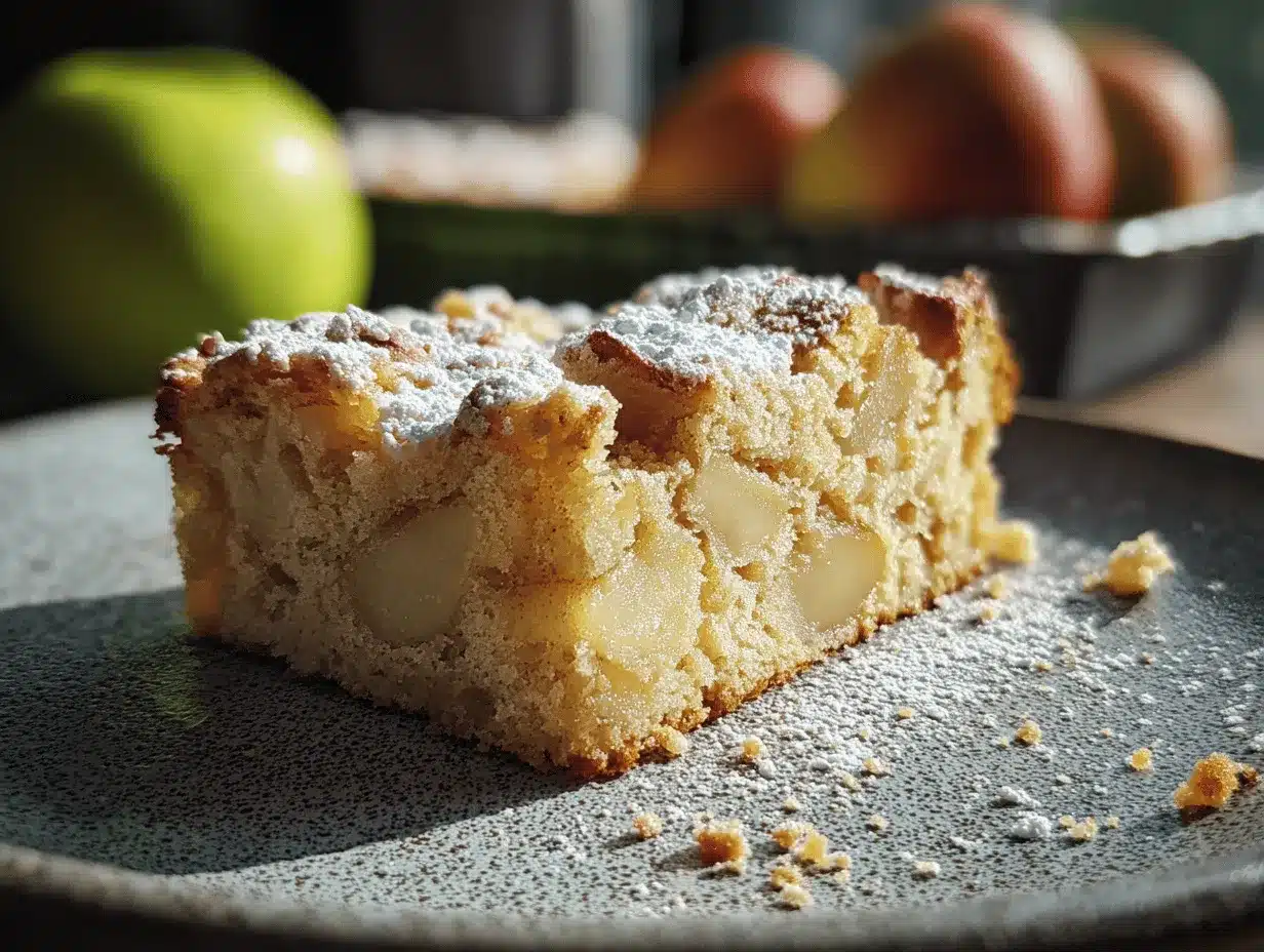 Dorset apple traybake cake preparation steps