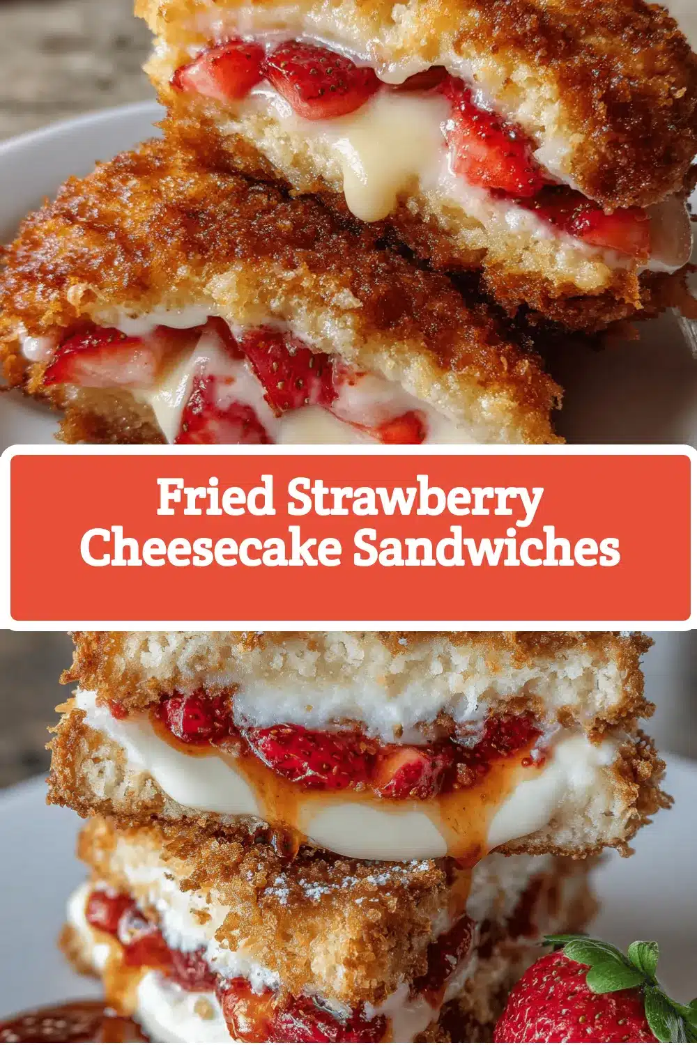 fried strawberry cheesecake sandwiches recipe