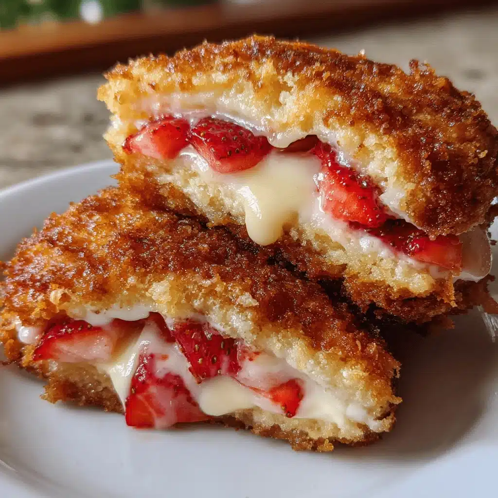 fried strawberry cheesecake sandwiches - featured image