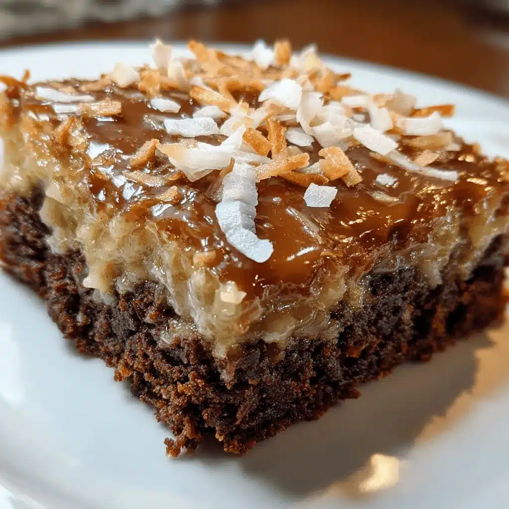 German chocolate sheet cake preparation steps