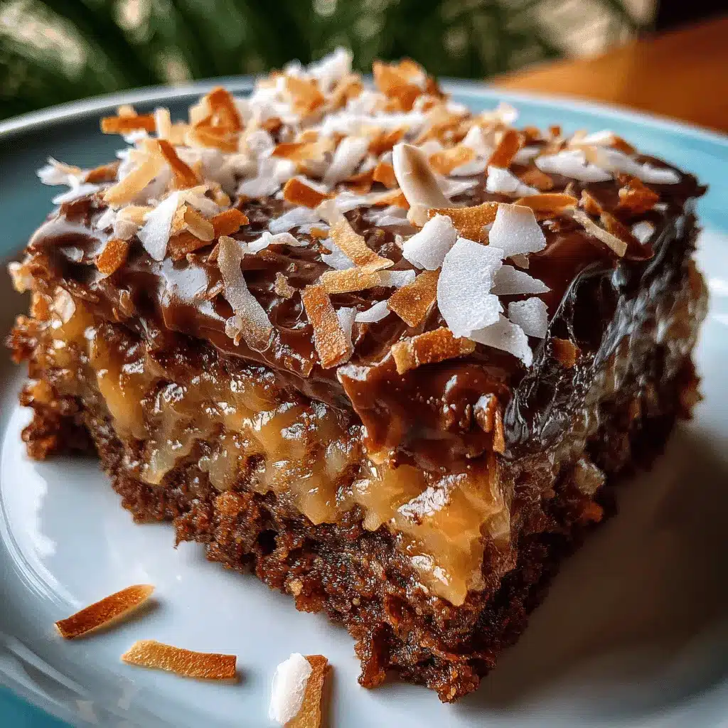 German Chocolate Sheet Cake preparation steps