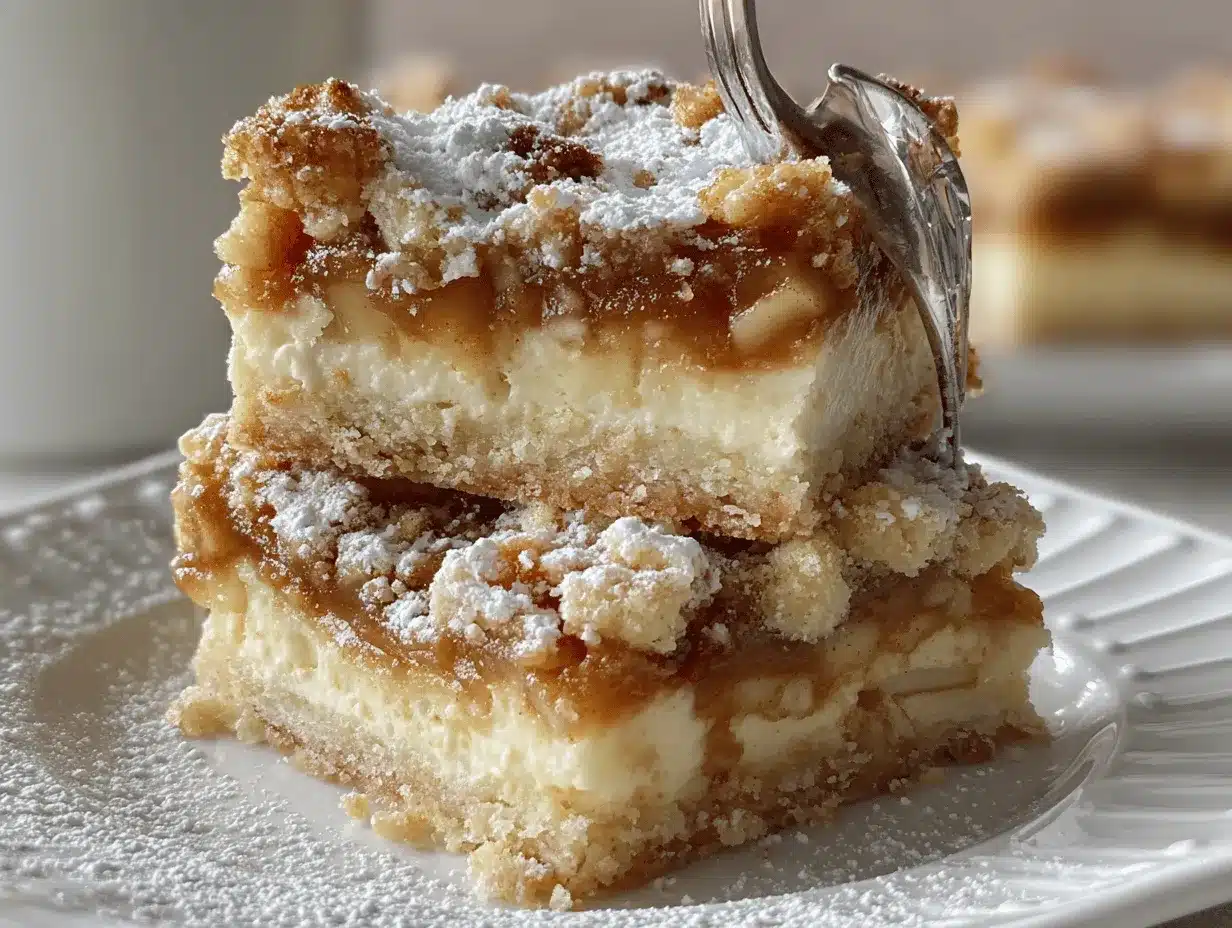 gluten free apple cheesecake bars preparation steps