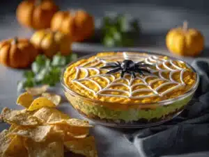 Halloween Spiderweb Layered Dip - featured image