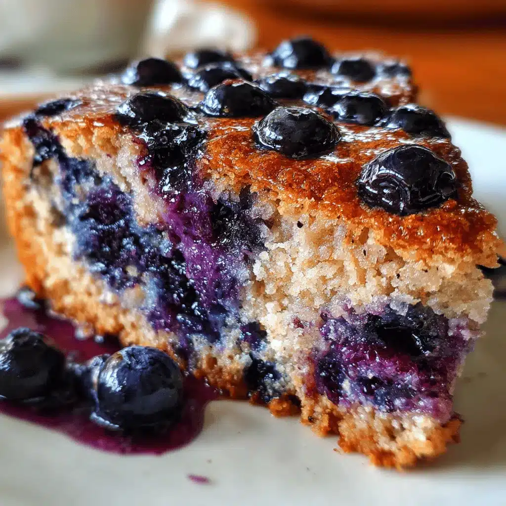 healthy yogurt oat blueberry breakfast cake preparation steps