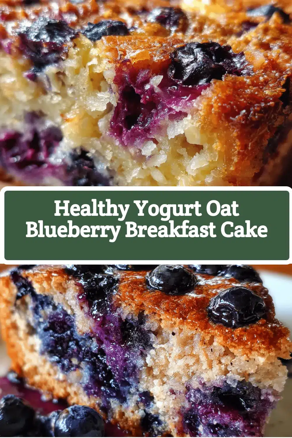 healthy yogurt oat blueberry breakfast cake recipe
