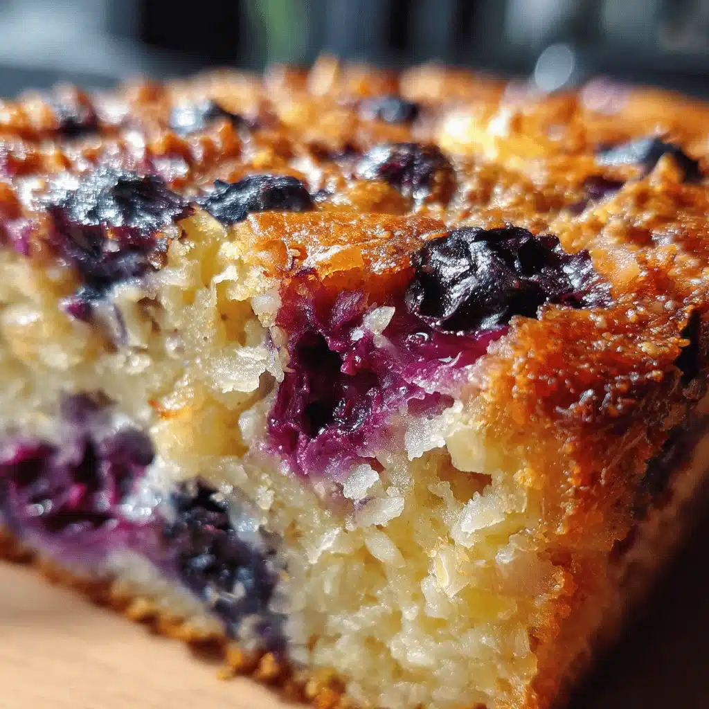 healthy yogurt oat blueberry breakfast cake - featured image