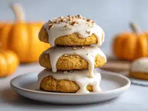 iced pumpkin cookies - featured image