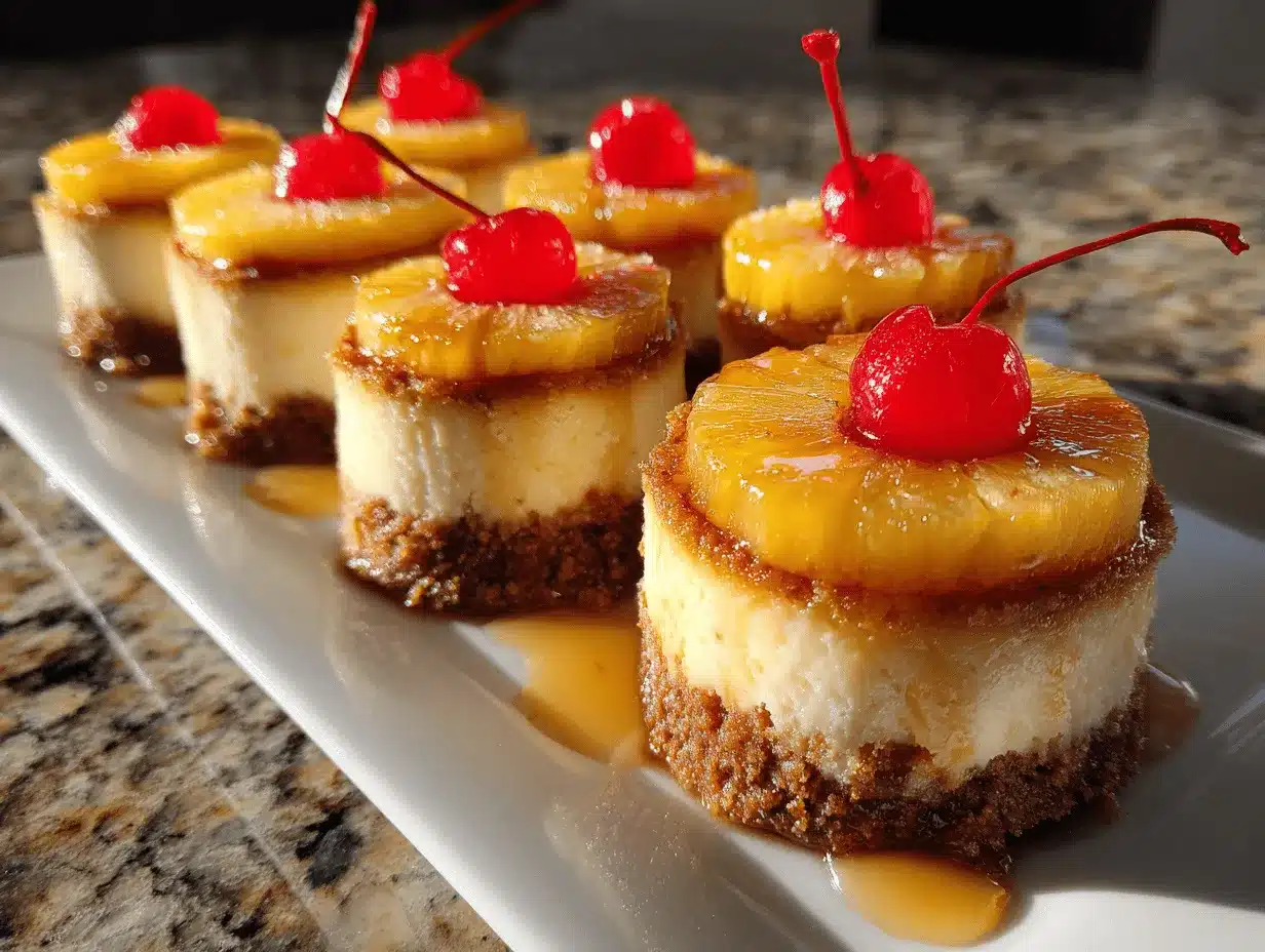 mini pineapple upside down cheesecakes preparation steps