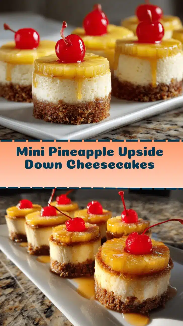 mini pineapple upside down cheesecakes recipe