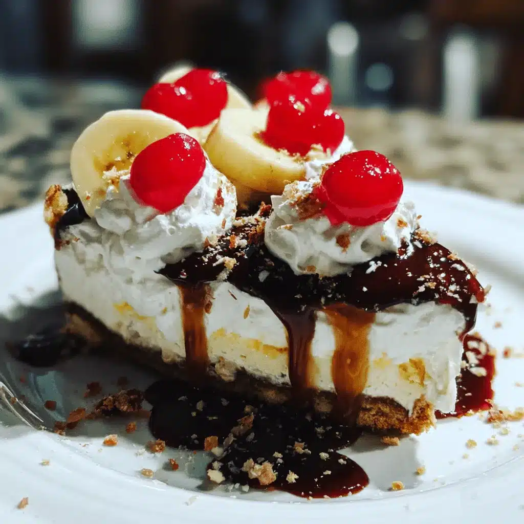 no-bake banana split cake preparation steps