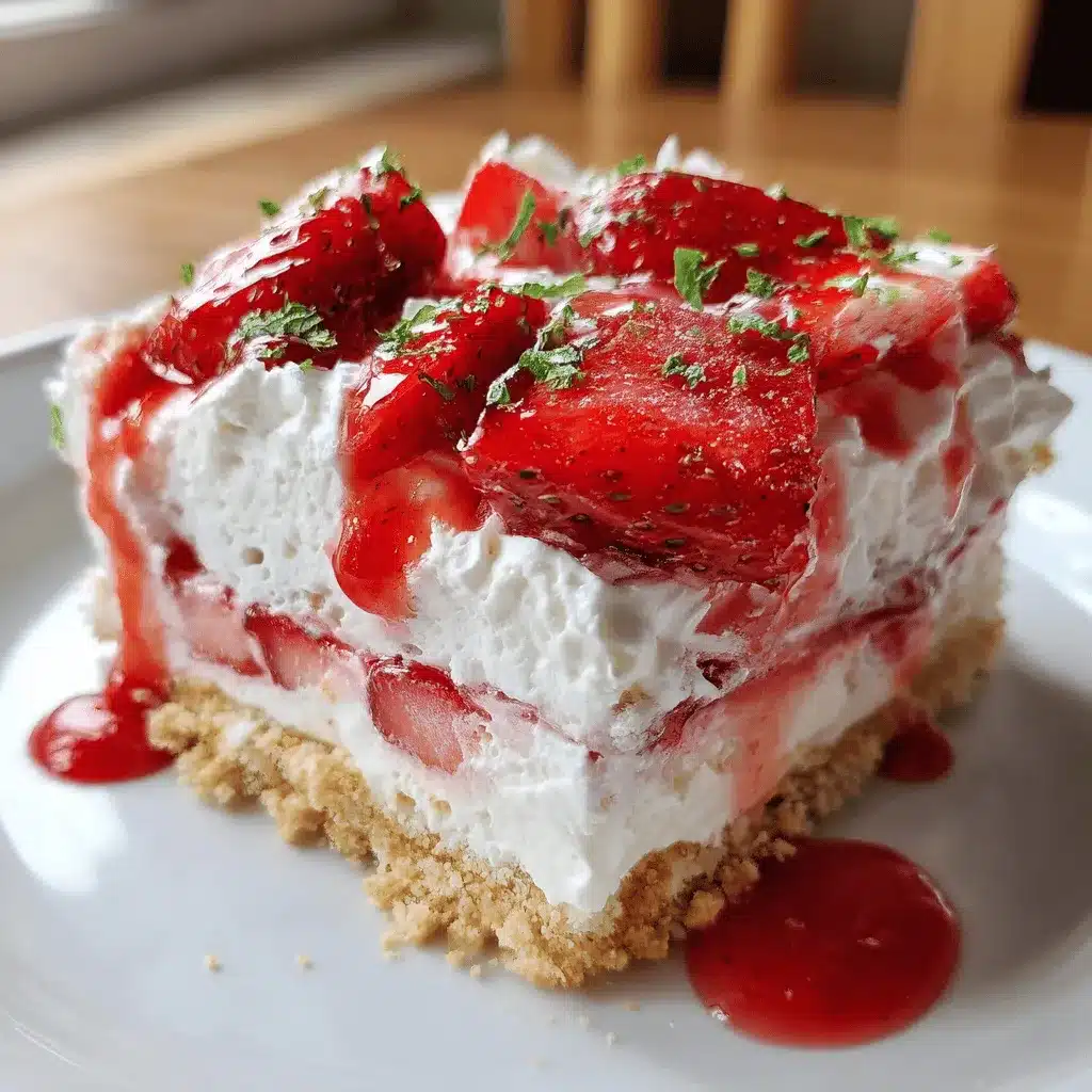 no-bake strawberry split cake preparation steps
