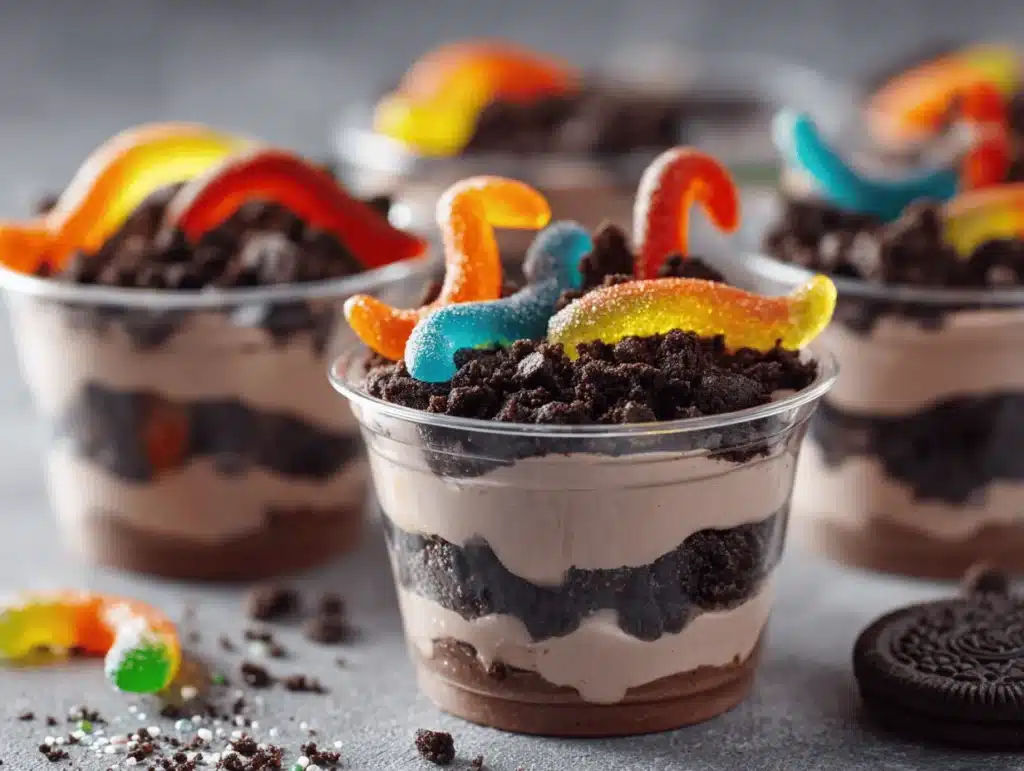 Oreo Cookie Dirt Cup Pudding - featured image