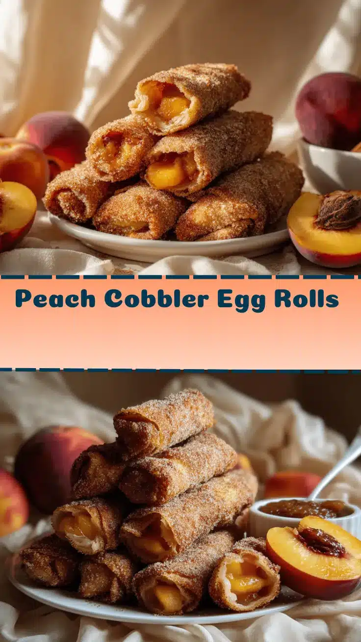 peach cobbler egg rolls recipe
