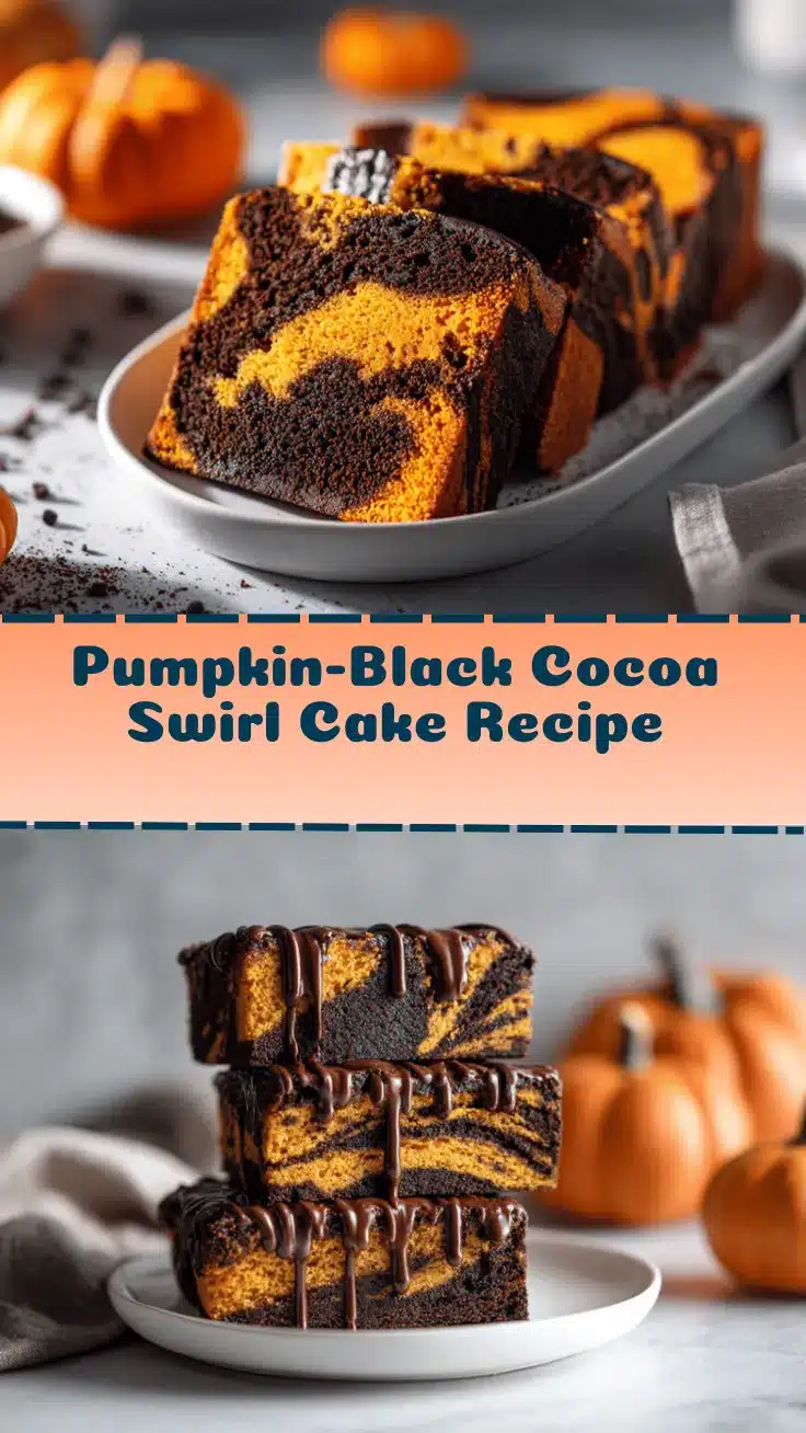 pumpkin black cocoa swirl cake recipe