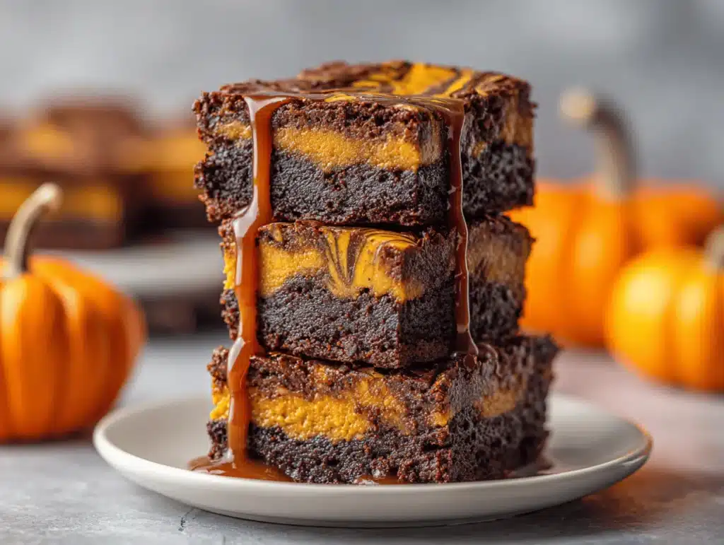pumpkin brownies - featured image
